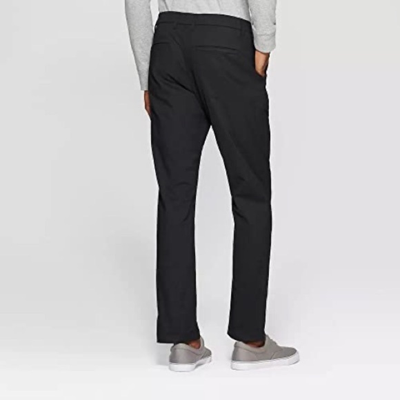 Goodfellow & CO Men's Black Pants 32W 32L alimentos Tech chino - Picture 3 of 10
